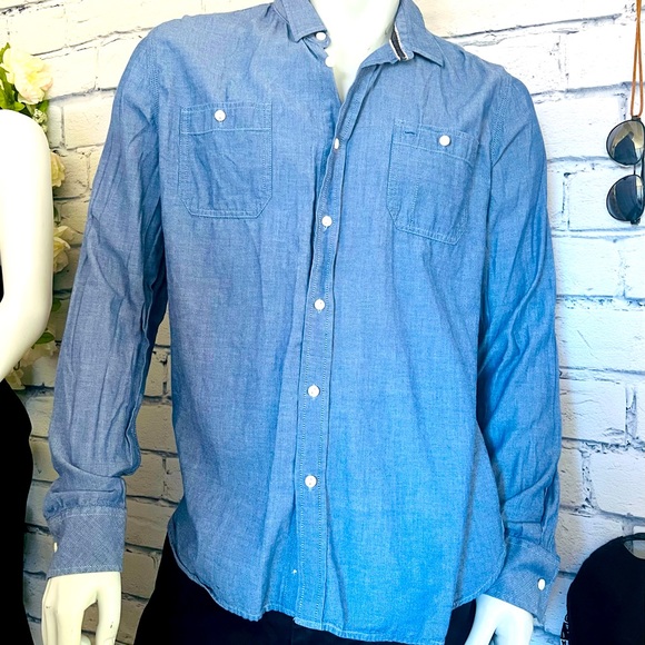 American Rag Dress Shirt Denim - Picture 5 of 7
